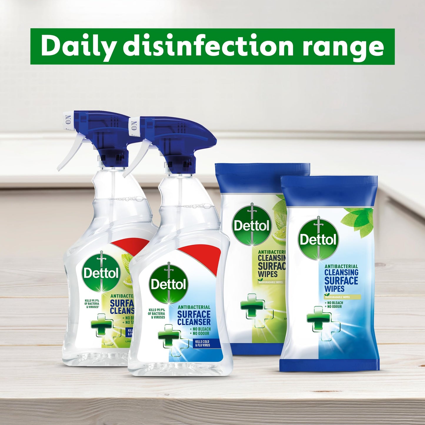 Dettol Antibacterial Surface Cleaning Wipes, 330 Wipes, Pack of 3 x 110