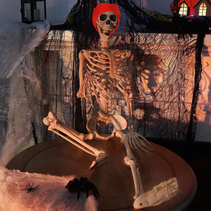 yosager 3ft/90cm Halloween Skeleton, Full Body Skeleton, Life Size Human Bones Pose-N-Stay Realistic with Adjustable Joints, Pose Skeleton Prop, Haunted House Decor
