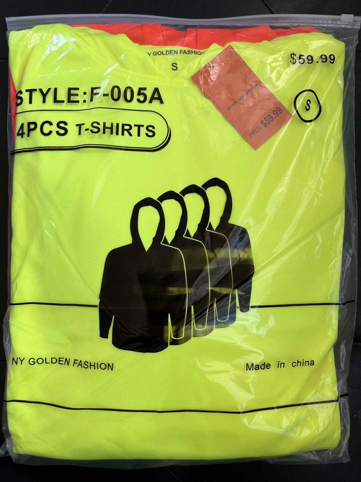 Men UPF 50+ Sun Protection Breathable T Shirt Long Sleeve Workout T-Shirts with Hood (4Pcs Mix (2 Neon Yellow/2 Neon Orange) M)