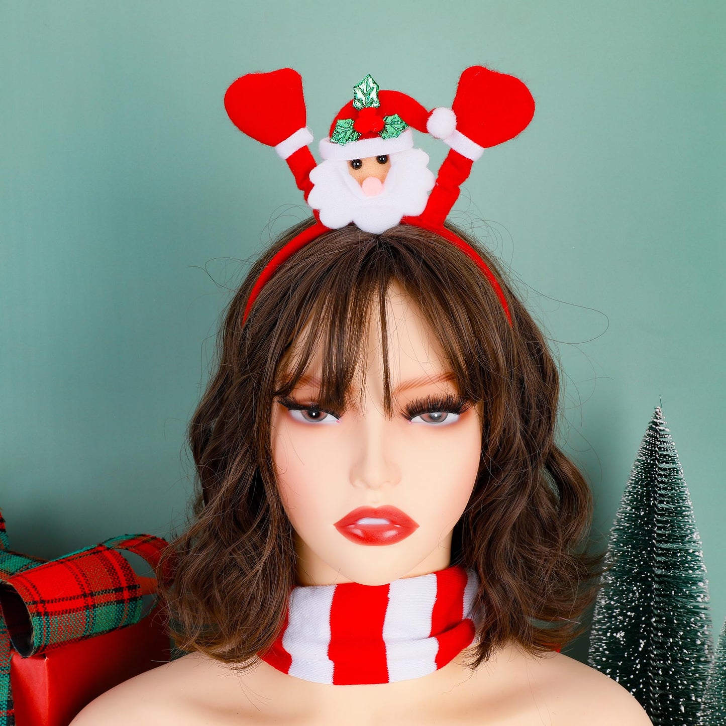 HOVACY 30 PCS Christmas Headbands, 15 Styles Christmas Headwear, Reindeer Antler Headbands, Santa Claus Xmas Tree Headpieces, Party Supplies, Christmas Decor for Womens Adult