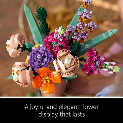 LEGO Botanicals Flower Bouquet Building Set - Artificial Flowers for Decoration for Home and Display, Ages 18+ - for Table, Desk, Office - Gift for Birthdays - 10280