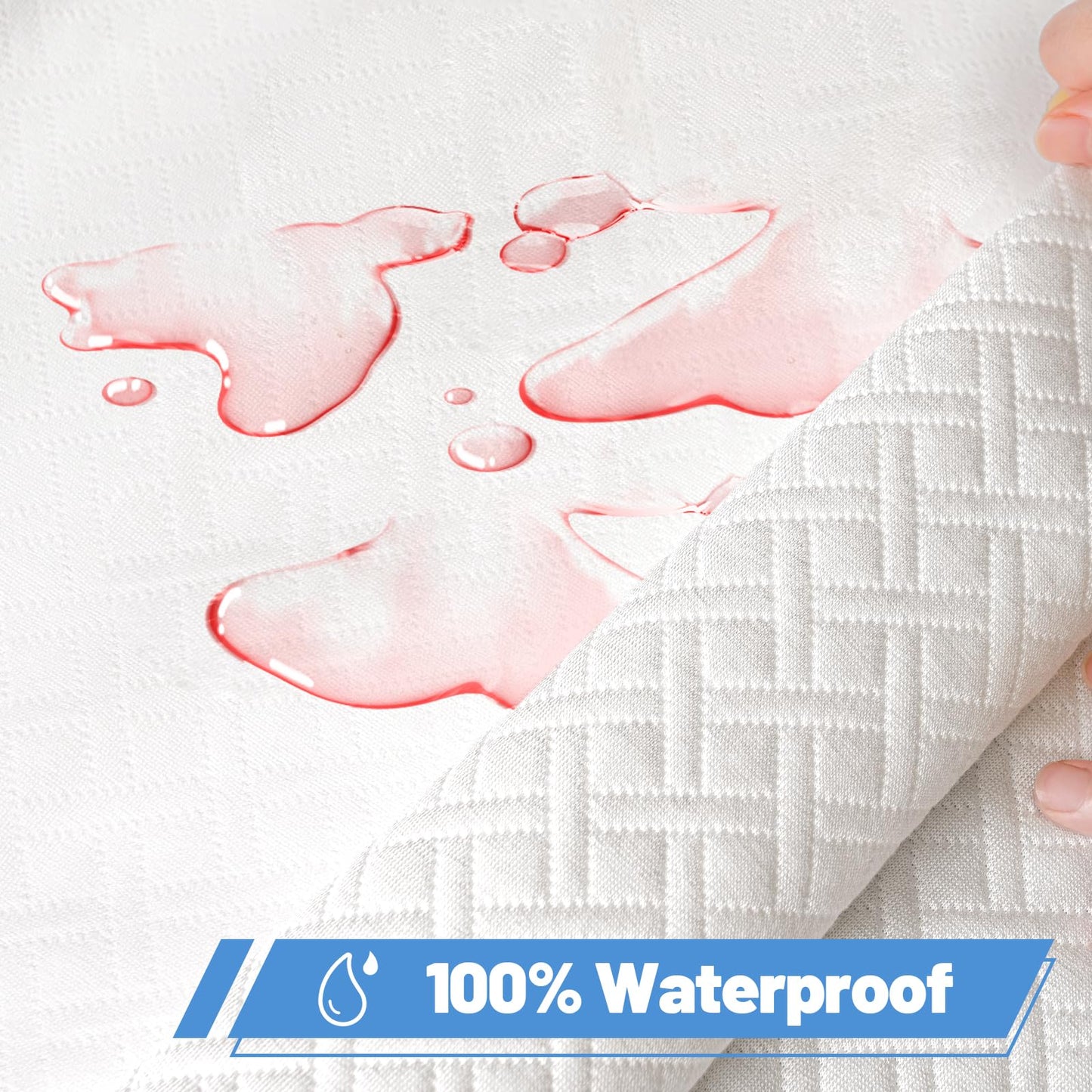 Premium Bamboo Mattress Protector – Queen Size, Waterproof, & Ultra Soft Breathable Noiseless Washable Bed Mattress Cover for Comfort & Protection MC01QUEEN-L