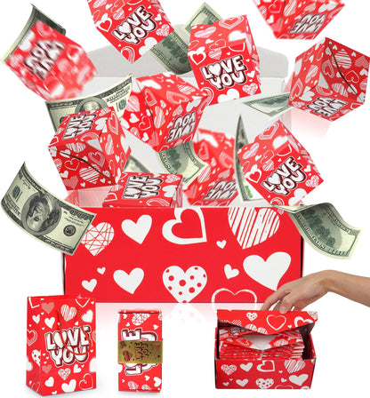 Valentine's Day Surprise Gift Box Explosion for Money,Unique Foleding Gift Box,Surprise for Wife,for Husband,Gift for Birthday,Anniversary,Party