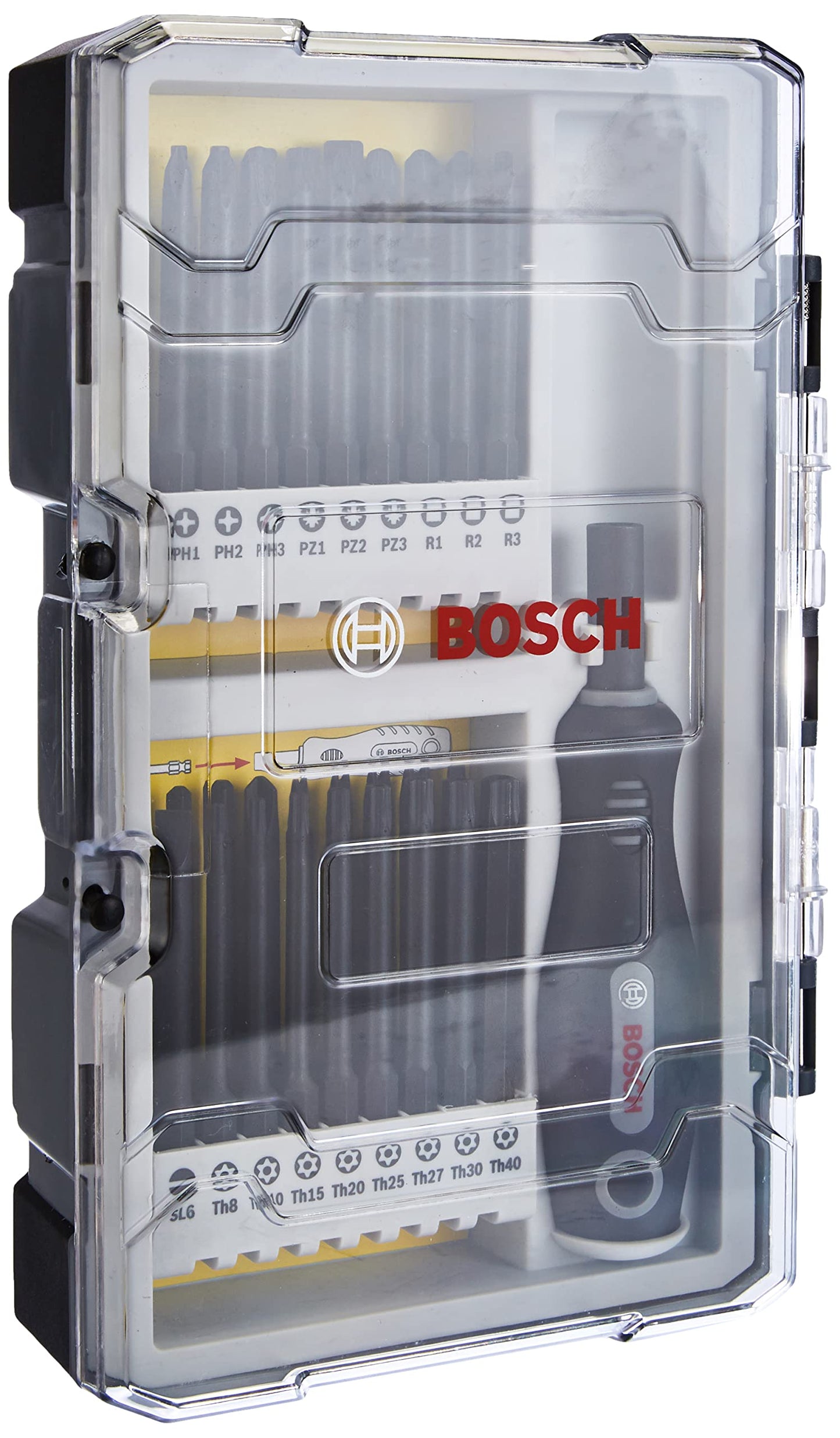 Bosch 2607017320 Screwdriver Bit Set with Handle (37-Piece)