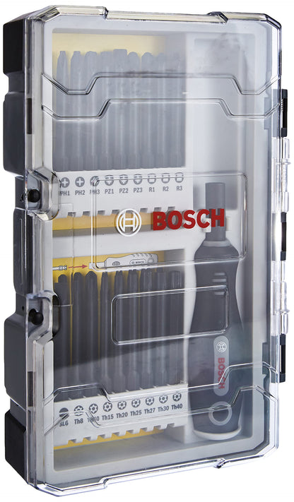 Bosch 2607017320 Screwdriver Bit Set with Handle (37-Piece)