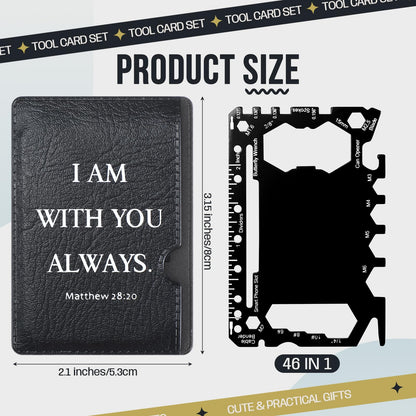 Lasnten 30 Pcs Christian Credit Card Multitool Bulk Bible Verses Wallets Survival Pocket Tool Christian Gifts For Father's Day Coworker Church Husband Men Christmas White Elephant Gifts