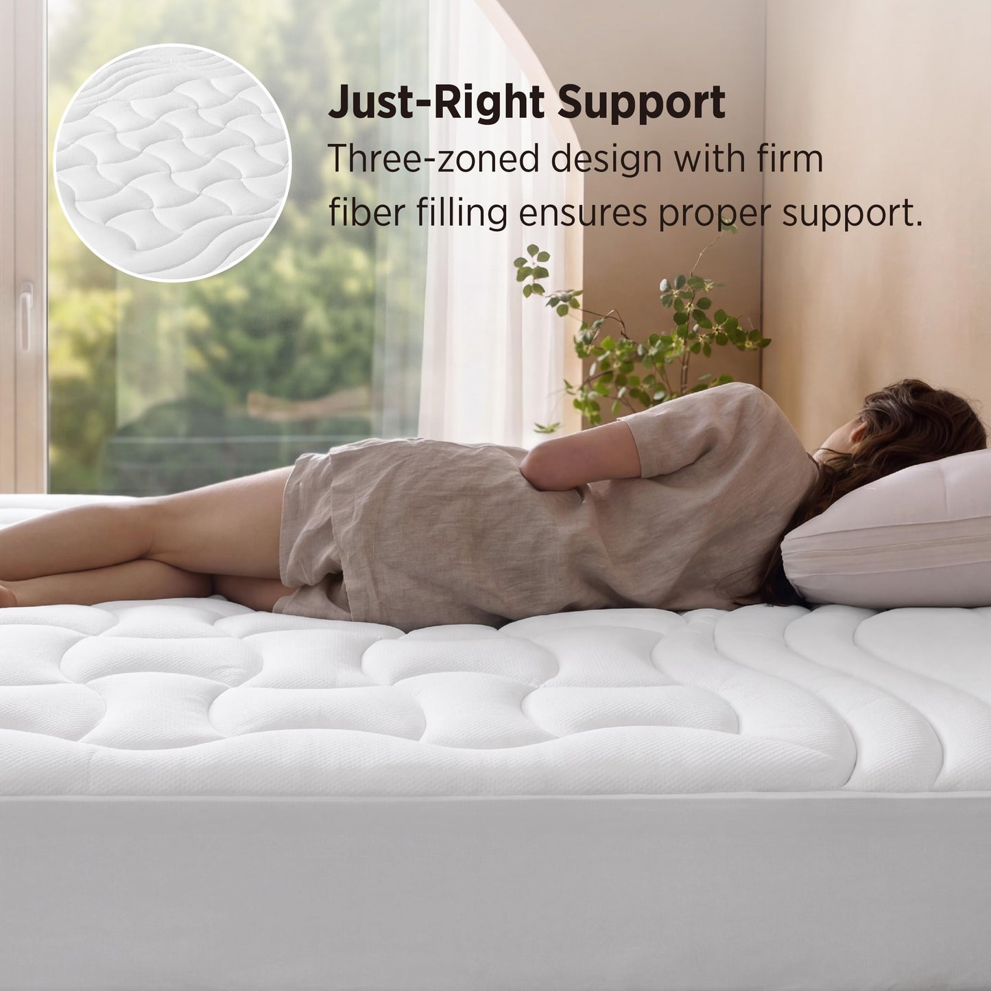 Bedsure King Size Mattress Protector Waterproof - Quilted Fitted Waterproof Mattress Pad Topper with 8-21 Inches Deep Pocket, Noiseless Bed Cover Padded, Machine Washable,White, 78x80 Inches