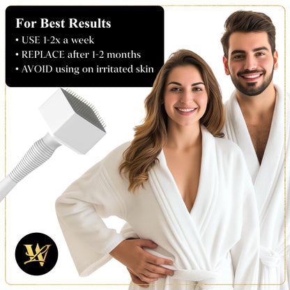 Derma Stamp Microneedle Roller For Face, Derma Roller for Beard, Microneedling Roller | For Women and Men | Micro Needle Roller For Face Scalp Derma Stamp 0.25mm