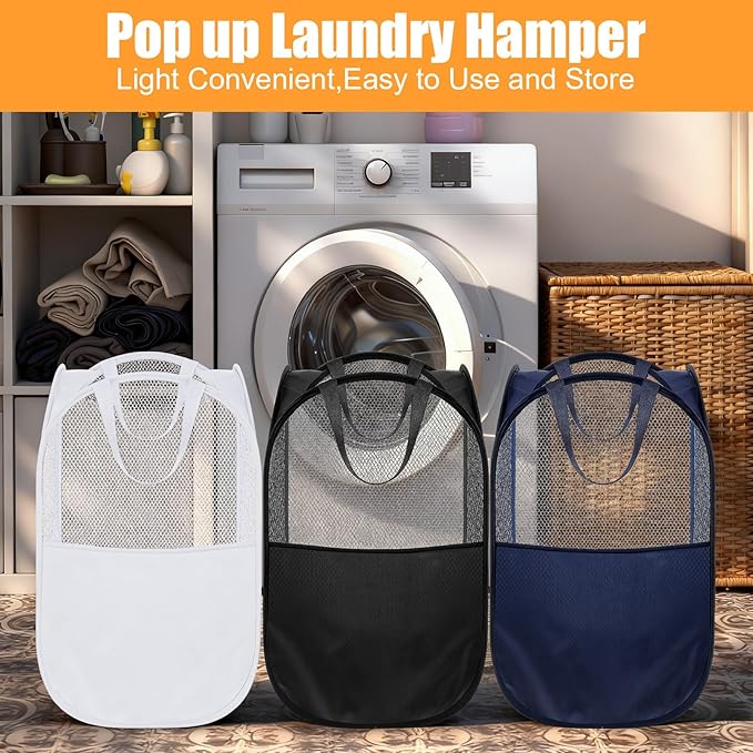 9Pcs Mesh Hamper Pop up Hampers