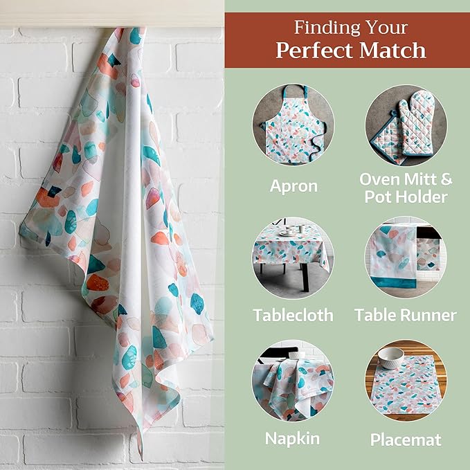 Maison d' Hermine Kitchen Towels Set of 3 100% Cotton 27.50" x 20" Reusable