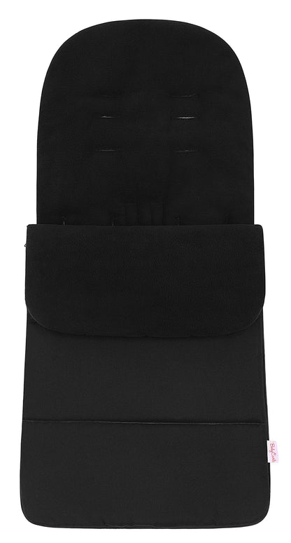 Babycurls Fleece Lined Snuggly Cosytoes Footmuff Universal Fitting for Pushchairs Strollers Prams Buggys Baby Joggers 95-100cm Black