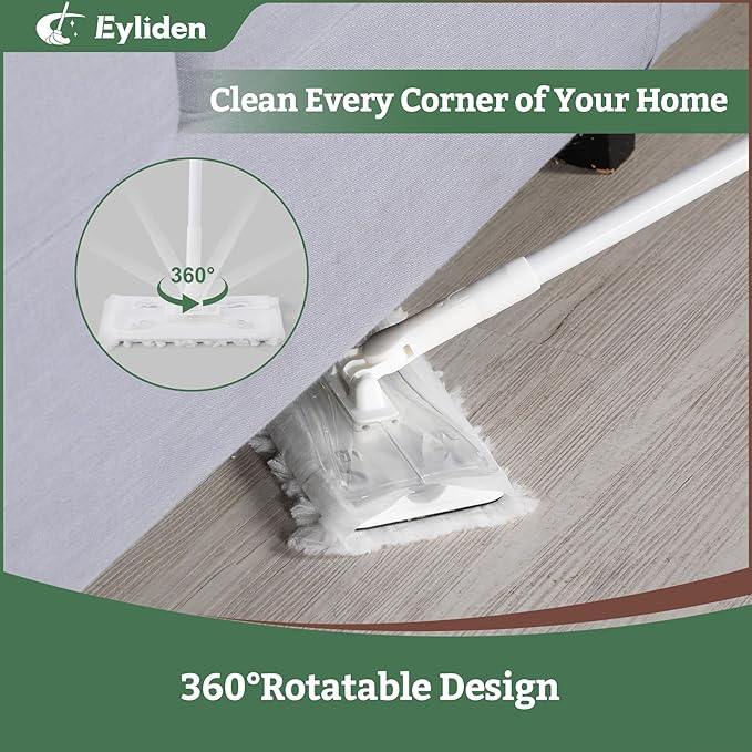 Eyliden Dust Mop, Sweeping & Mopping Kit | 58" Extended Long Handle, 36
