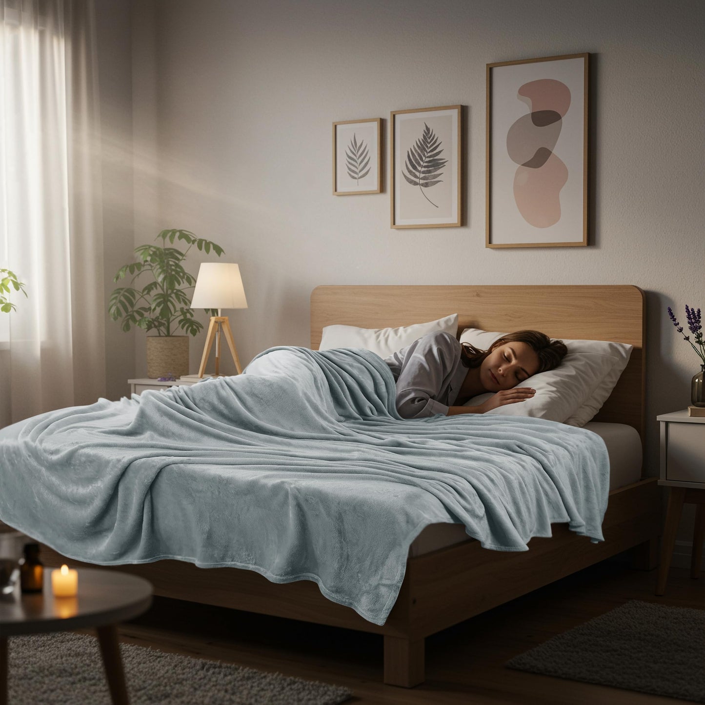 Utopia Bedding Fleece Blanket Queen Size Ash Grey (90x90 Inches) Ultra Soft Warm Lightweight Microfiber Breathable Anti-Static Cozy Bed Blanket for Fathers Day, All-Season Home Decor Gift for Men, Dad