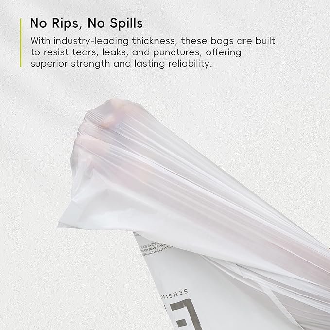 EKO 13 Gallon / 40-60 Liter, Extra-Strong Unscented Garbage Bags, Easy-Dispense