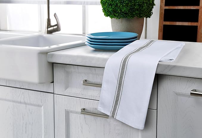 Utopia Towels Black Dish Towels 100% Ring Spun Cotton Highly Absorbent &