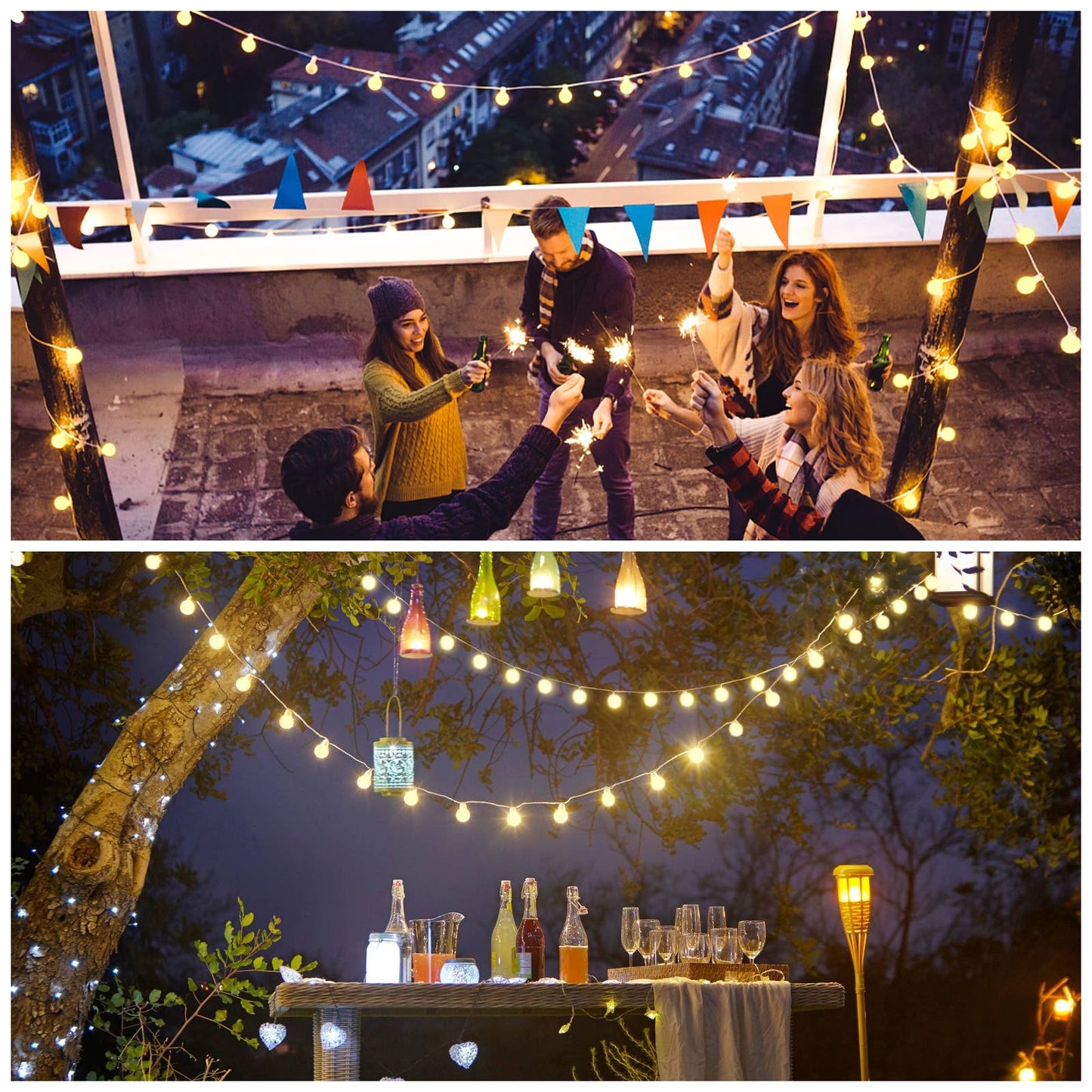 JMEXSUSS 100 LED Connectable Globe String Lights Indoor Bedroom, 33ft Warm White Christmas Lights Plug in with Remote, 8 Mode Hanging Fairy Lights Outdoor for Room Classroom Party Tree Christmas Decor