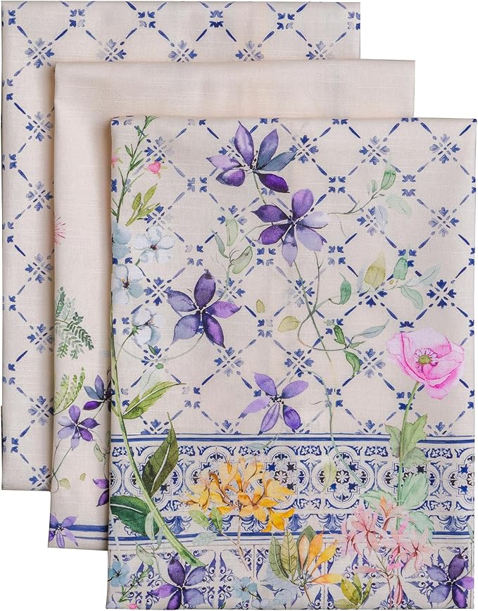 Maison d' Hermine Kitchen Towels Set of 3 100% Cotton 27.50" x 20" Reusable