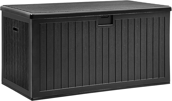 YITAHOME XXL 230 Gallon Large Deck Box,Outdoor Storage for Patio Furniture Cushions,Garden Tools with Flexible Divider,Waterproof,Lockable (Black)