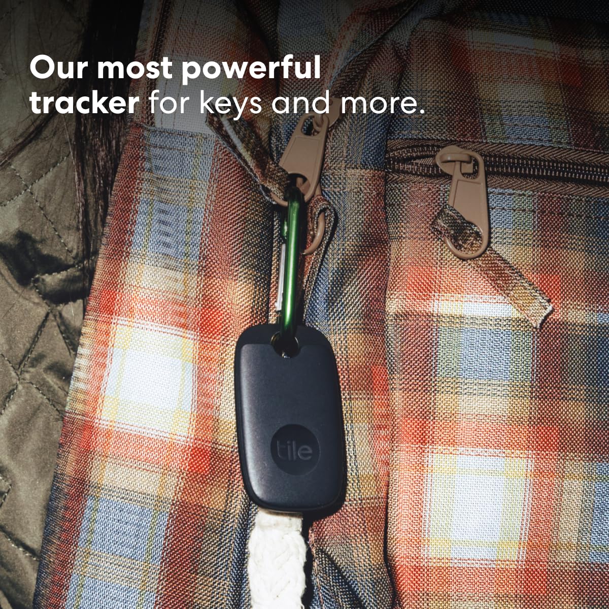 Tile Pro (2022) Bluetooth Item Finder, 1 Pack, 120m finding range, works with Alexa and Google Smart Home, iOS and Android Compatible, Find your Keys, Remotes & More, Black
