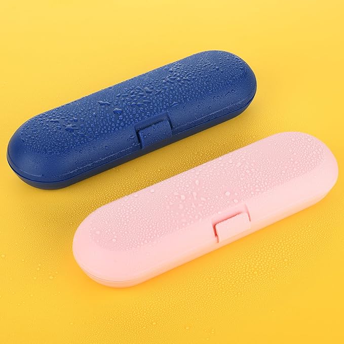 Cosmos Pack of 2 Plastic Travel Case Toothbrush Carrying Case Holder Container