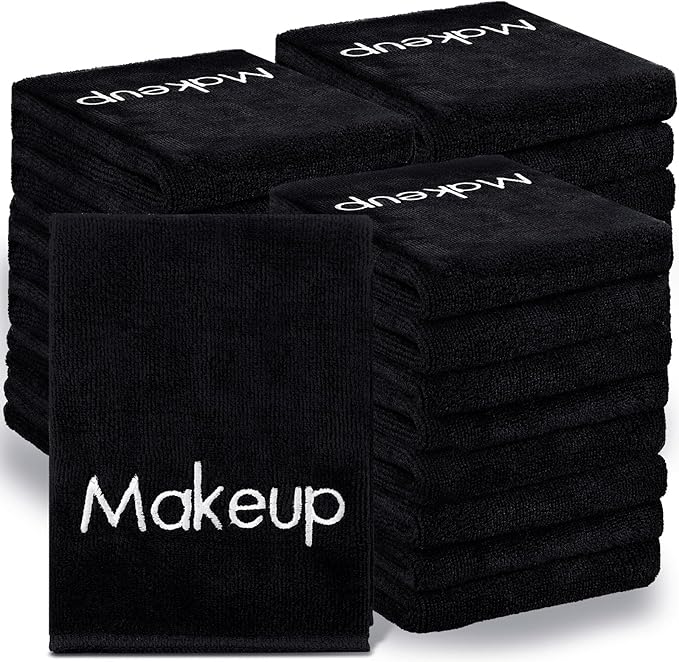 Shimeyao 30 Pack Makeup Towels Black Makeup Washcloths