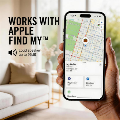 USBERG Wallet Tracker Card (2-Pack) - Ultra-Thin Bluetooth Locator Compatible with iOS Find My Network, Credit Card Size Finder for Wallets & Luggage