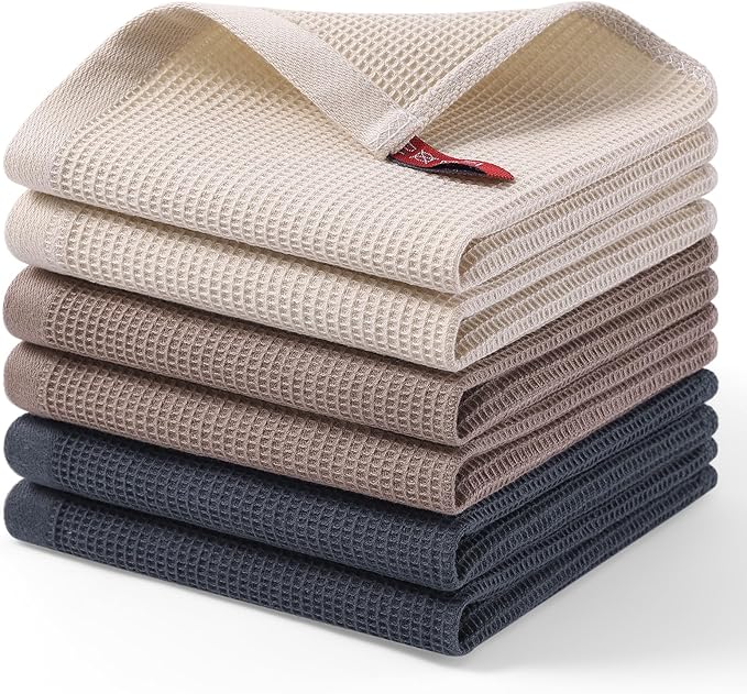 Homaxy 100% Cotton Waffle Weave Dish Cloths