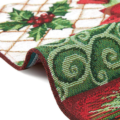 Juvale Rectangular Cloth Placemats - Durable Polyester Poinsettia Table Mats - Easy-Care Poinsettia Placemats - Versatile 6-Piece Indoor & Outdoor Table Mats - Pack of 6, 18.5" x 13" - Multicolor