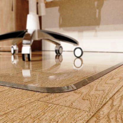 MESAILUP Beveled Edge Office Chair Mat for Carpet or Hardwood Floor 36" x 48" Clear Chair Mats for a Smooth Glide and Easy Roll On/Off, Heavy Duty and Non-Slip Pad Floor Ultimate Desk Chair Mat