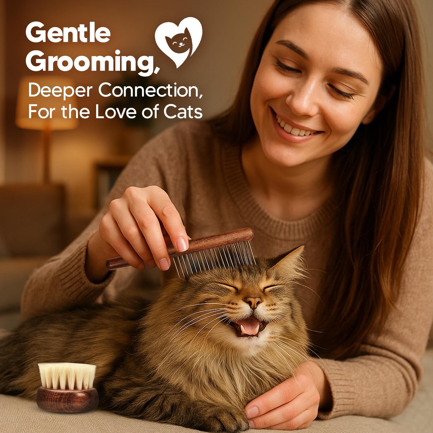 DIVILEO Premium Waterproof Pet Grooming Kit for Dogs & Cats – Wooden Handle Slicker Brush, Deshedding Comb & Nail Clipper – Professional Dog Grooming Supplies Set with Canvas Pouch | USA Brand