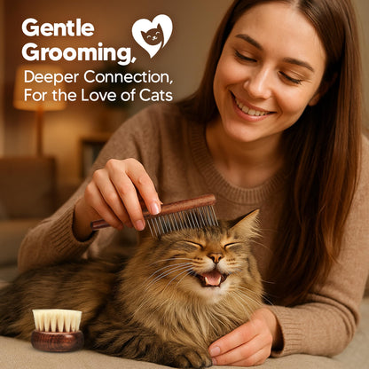 DIVILEO Premium Waterproof Pet Grooming Kit for Dogs & Cats – Wooden Handle Slicker Brush, Deshedding Comb & Nail Clipper – Professional Dog Grooming Supplies Set with Canvas Pouch | USA Brand