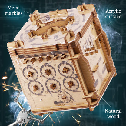iDventure Cluebox - Cambridge Labyrinth - Escape Room game - Puzzle box - 3D wooden puzzle - gift box - maze puzzle - 3D puzzles for adults - brain teaser - birthday gift gadget for men - money box