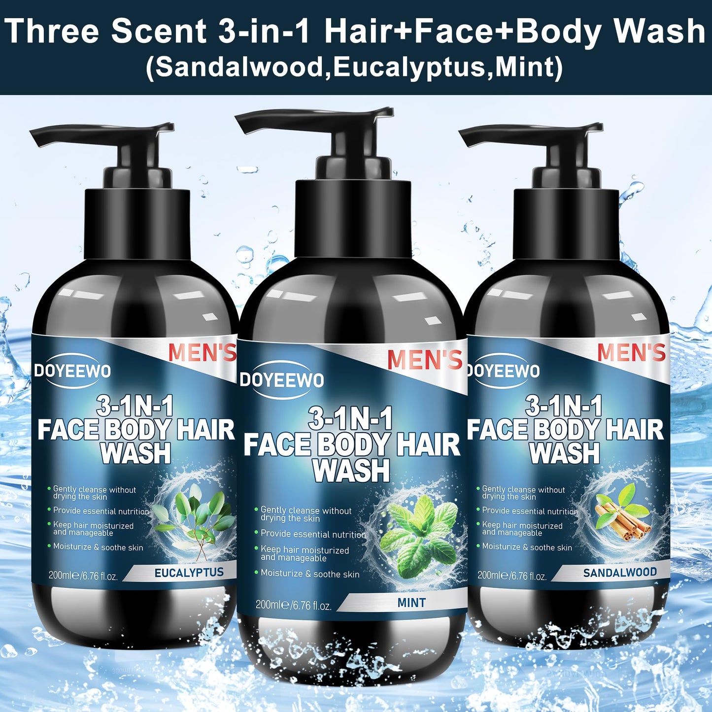 Gifts for Men, Boyfriend, Husband, Dad,Mens Body Wash Bath Gift Set, Cleanses,Hydrates,Nourishes & Soothes Skin,Christmas Gift Stocking Stuffers Secret Santa Birthday Valentines Sweetest Gifts for Him
