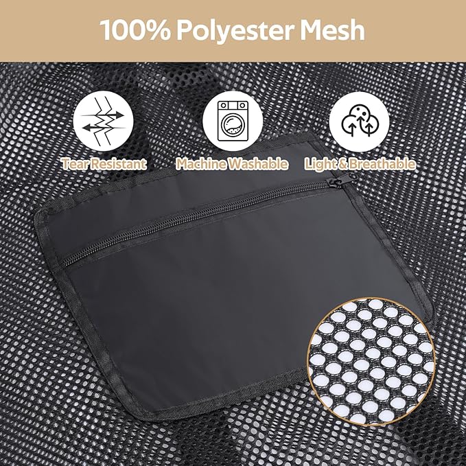 OTraki Mesh Laundry Bag Backpack 24x32 Inch Gym Drawstring Backpack Travel