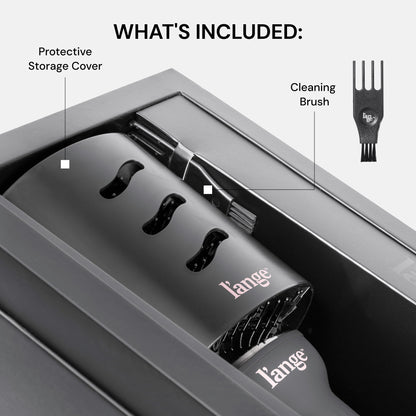 L'ANGE HAIR Le Volume 2-in-1 Titanium Blow Dryer Brush | Hot Air Brush for Hair Drying & Styling | Ionic Oval Barrel for Smooth, Frizz-Free Volume | (Blush – 75mm)