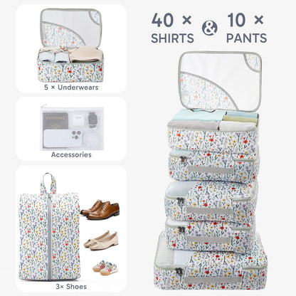 10 Set Packing Cubes for Travel, Gifts for Women Mom,Anti-Tearing Suitcase Organizer,OlarHike Vacation Essentials & Accessories for Cruise Ship