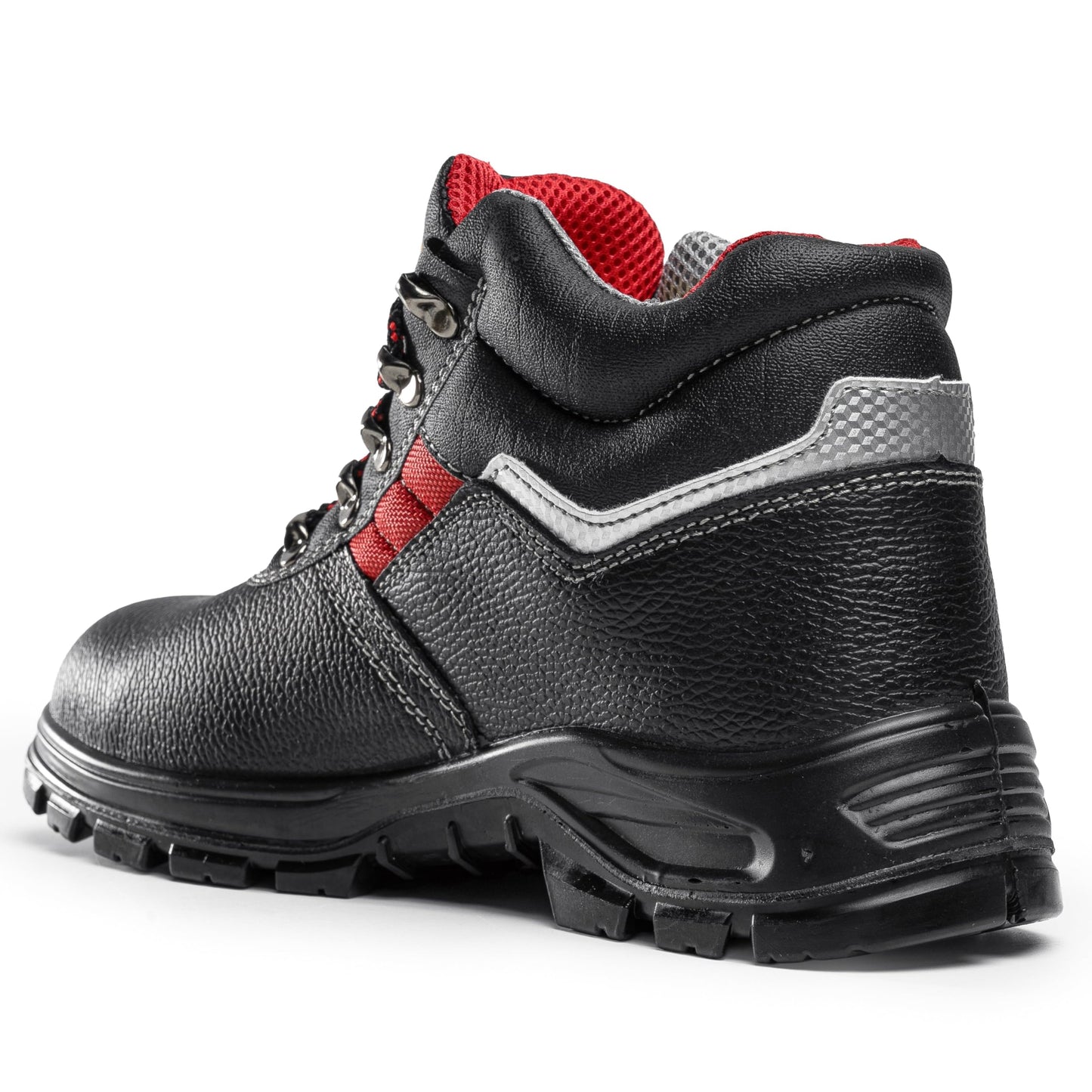 Black Hammer Mens Safety Boots Leather S3 SRC Black Steel Toe Cap Work Shoes Ankle 5993 (11 UK)