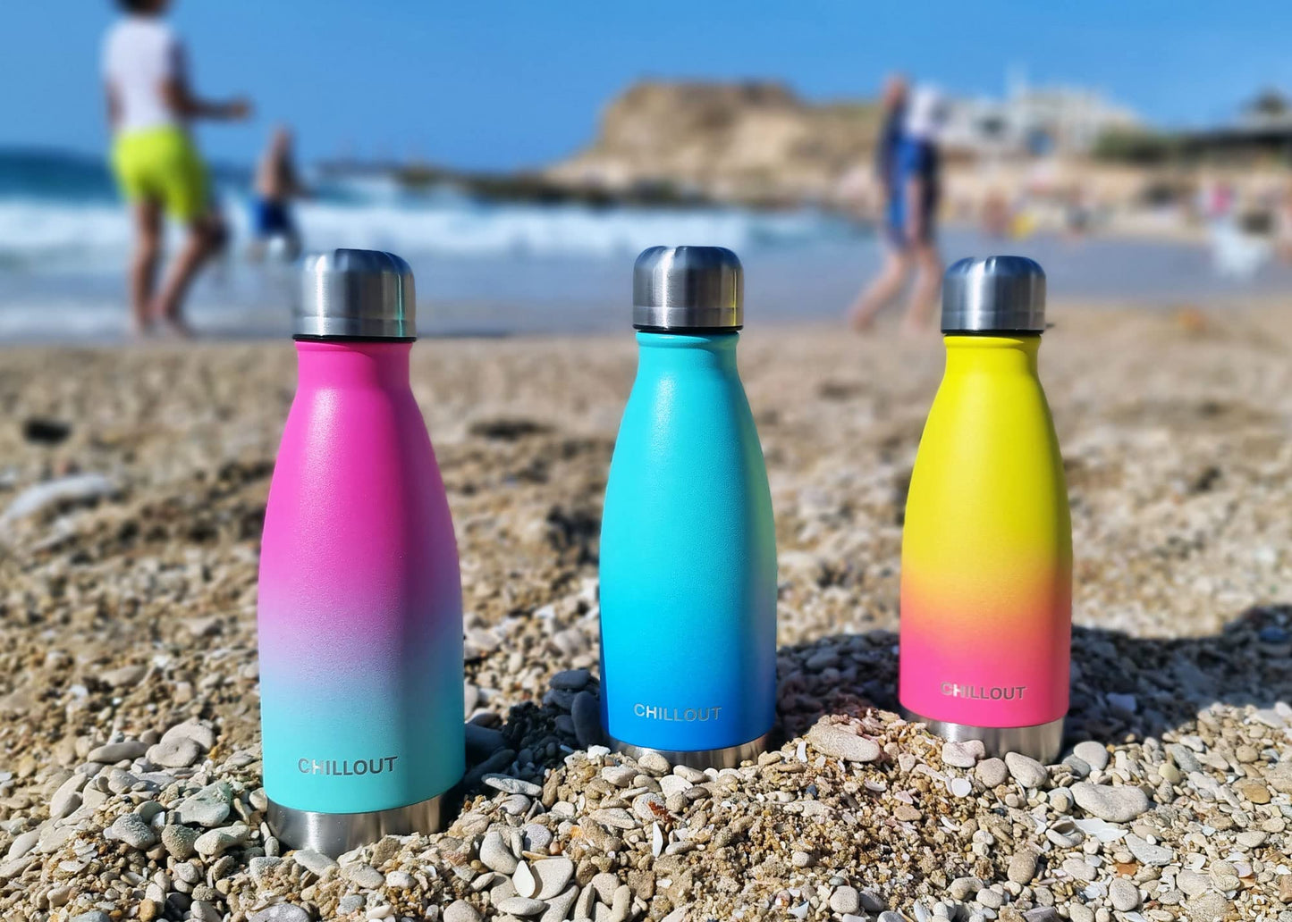 CHILLOUT LIFE Stainless Steel Water Bottle for Kids School: 12 oz Double Wall Insulated Cola Bottle Shape for Cold and Warm Drinks, BPA Free Metal Sports Bottle for Boys, Girls & Women