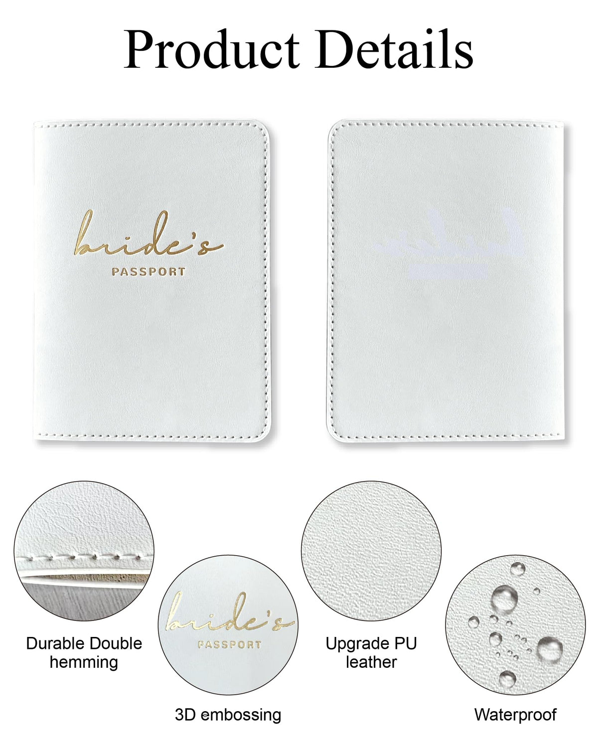 GroomBrideGifts Bride and Groom Passport Holder - Engagement Gifts for Couples | Wedding Travel Essentials for Couples | Honeymoon Gifts for Newlyweds