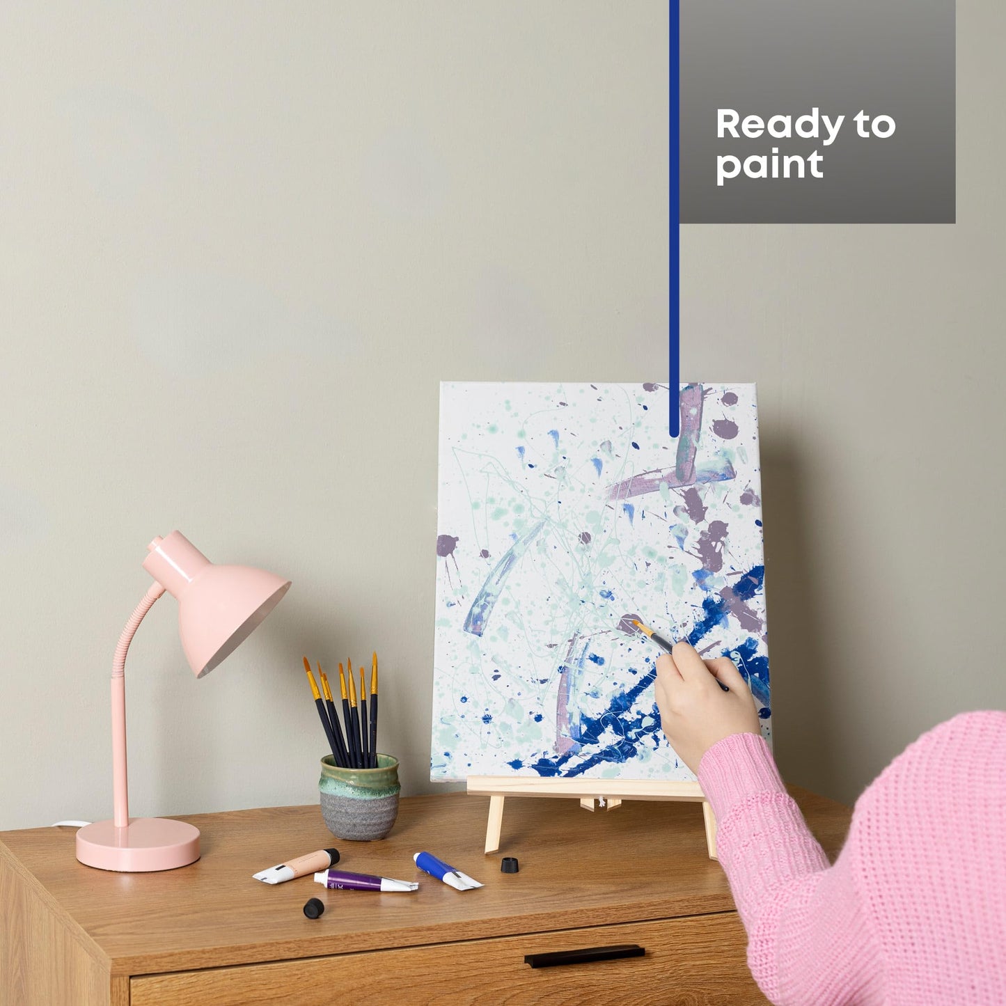 Fineway® Pack of 4 Artist Blank White Stretched Canvas Size 30cm X 40cm (12" X 16") - Ideal for Painting and Decorating. (Pack of 4)