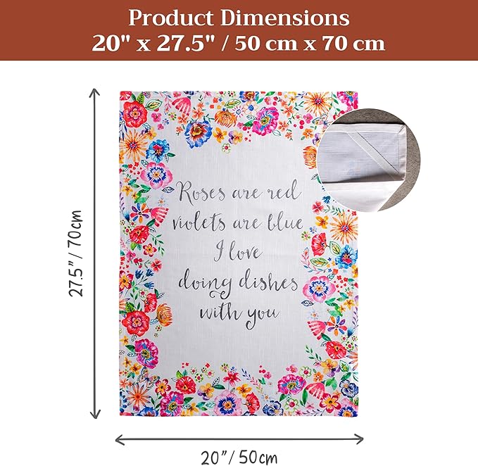 Maison d' Hermine Kitchen Towels Set of 3 100% Cotton 27.50" x 20" Reusable