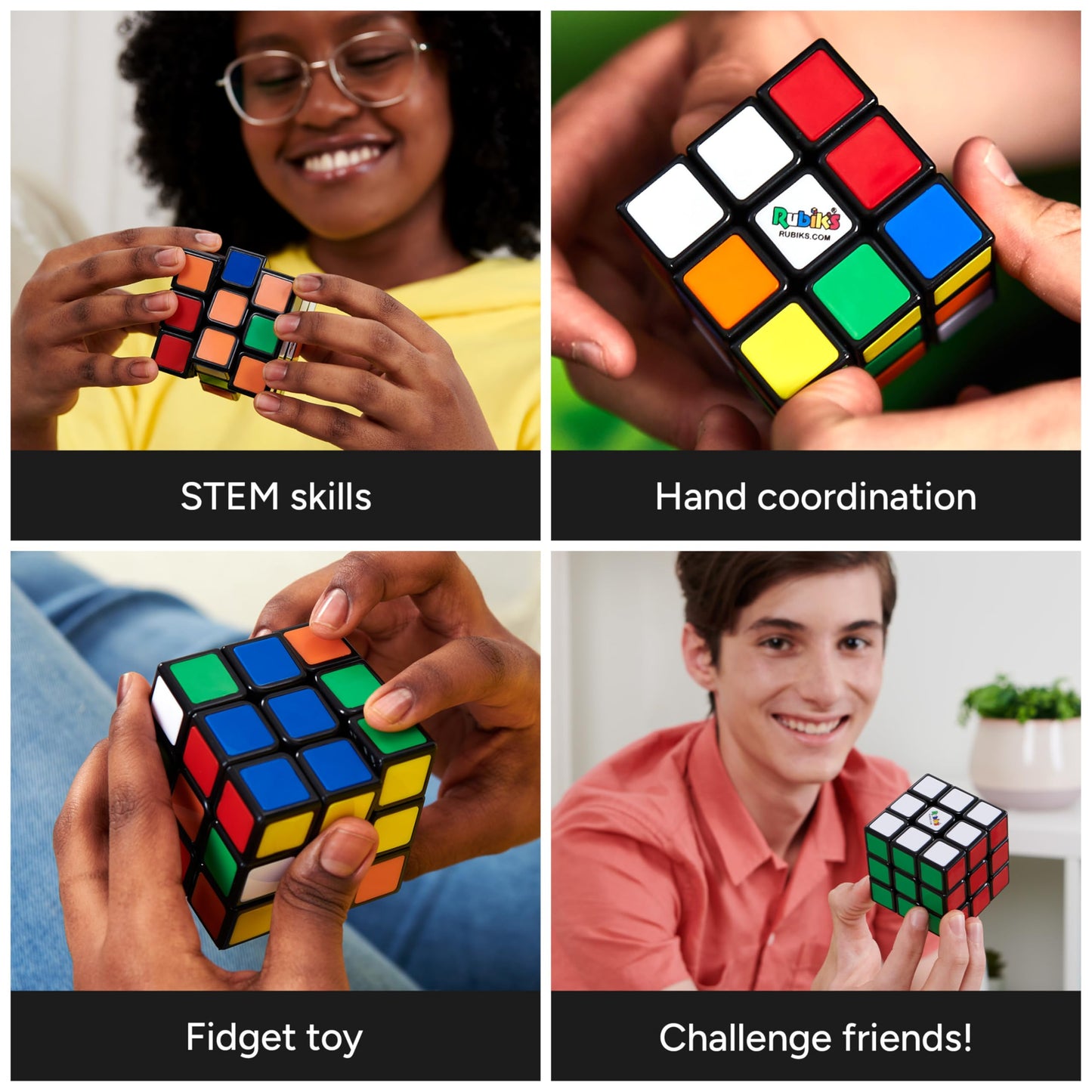Rubik’s Cube, The Original 3x3 Colour-Matching Puzzle, Classic Problem-Solving Cube