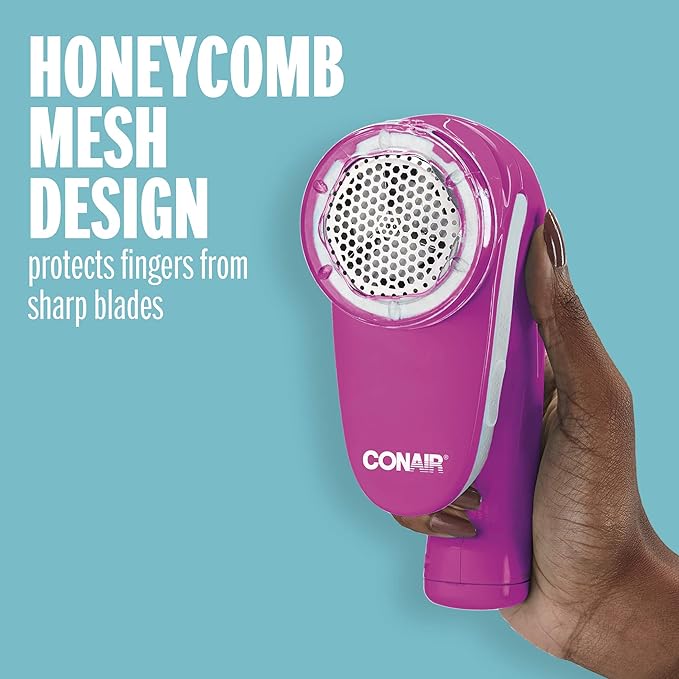 Conair Fabric Shaver and Lint Remover, Battery Operated Portable Fabric Shaver
