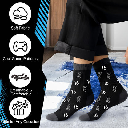 16 Year Old Boy Gifts, 16th Birthday Gifts for Boys, 16 Birthday Decorations Boy, Cool Sixteen Gamer Gifts with 20 Oz Tumbler Socks Wallet Bracelet Keychain for Son, Nephew, Grandson, Brother