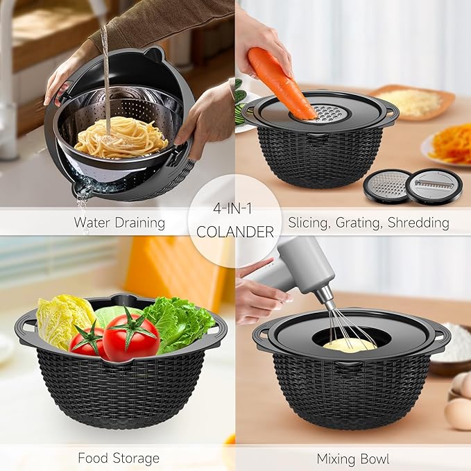 4-1 Colander with Bowl Set