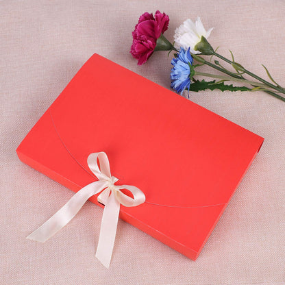 10 Pack Gift Card Boxes Large Luxury Gift Envelope Wrapping Box with Lid Ribbon Shirt Gift Box for Birthday Wedding Proposal Parties Christmas Valentine New Year Gift Present Packaging Box