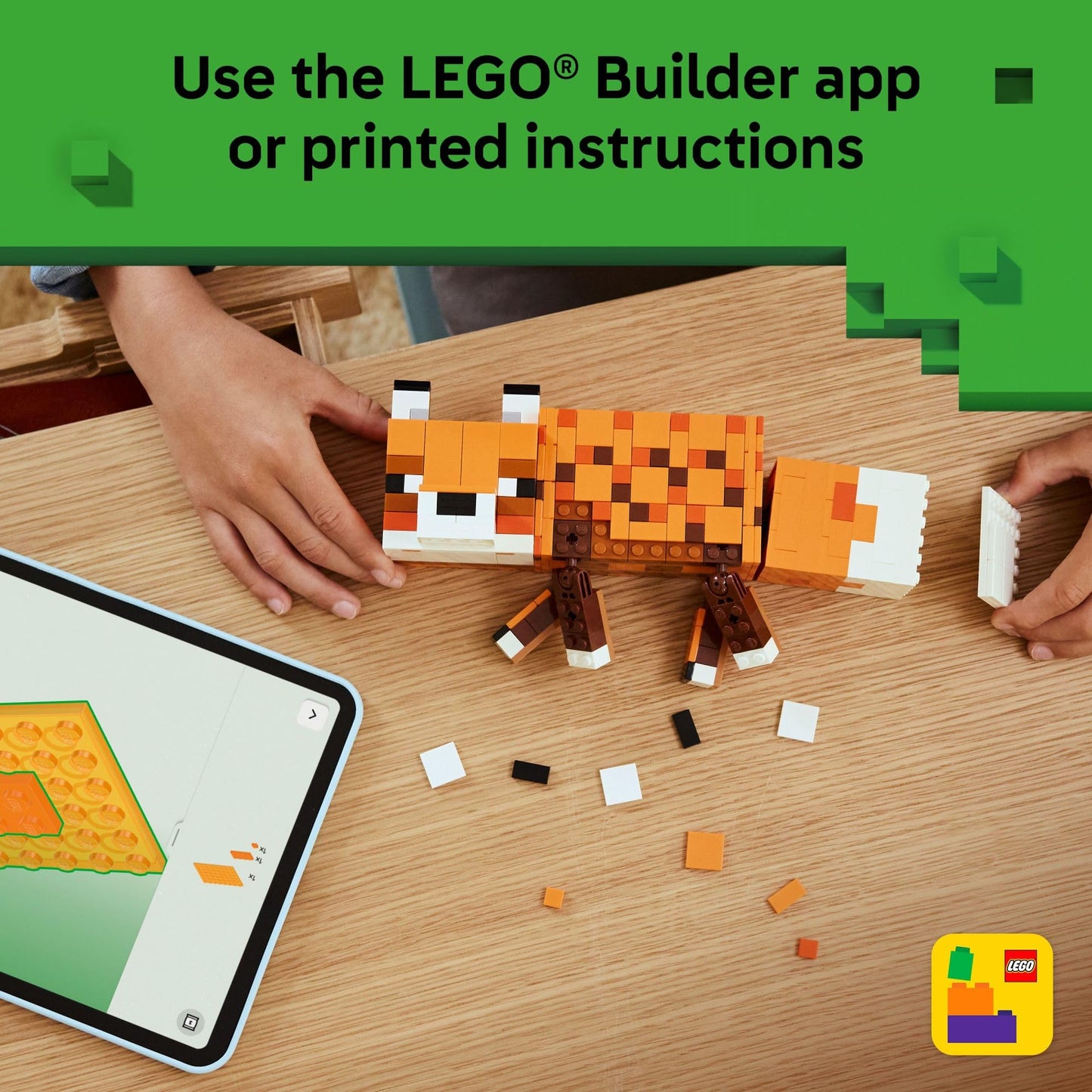 LEGO Minecraft The Fox Building & Pretend Play Toy for Boys & Girls - Poseable Video Game Character for Kids, Ages 10+ - Room Decor for Gaming Fans - Gift Idea for Birthdays - 21588