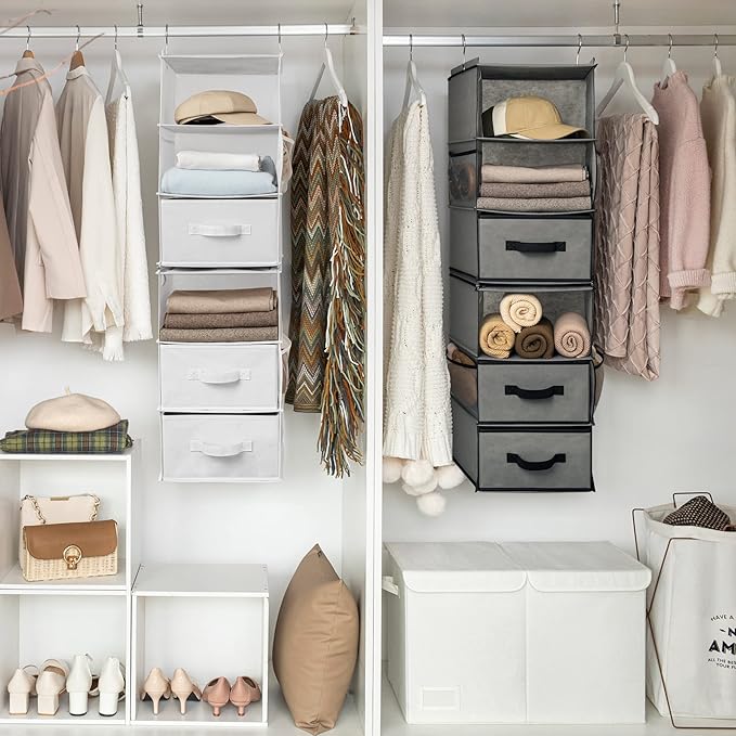 GRANNY SAYS 6-Shelf Hanging Closet Organizer, Separable to 2 Pack 3-Shelf
