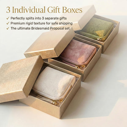 XJlSGXUSG 3-Pack Travel Jewelry Case Organizer with a Mirror, Small Textured Velvet Pouch for Necklace Earring Ring, Includes Air-Tight PVC Bags & Display Cards, Gift Set (Pink, Beige, Green)