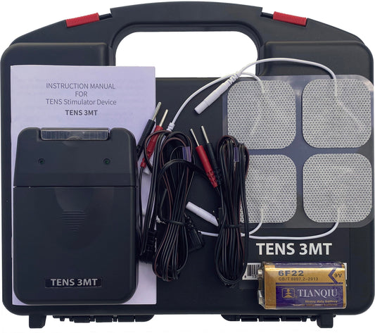 Therapist’s Choice® TENS Unit Muscle Stimulator with Accessories – TENS Unit Muscle Stimulator for Back Pain Relief, TENS Machine, Neck Pain, Sciatica Pain Relief, Nerve Pain Relief